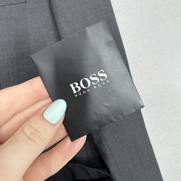 Hugo Boss Blazer Mens 36R Gray Wool Sharp3 Jam75 Suit Jacket Sport Coat Formal - Picture 3 of 16